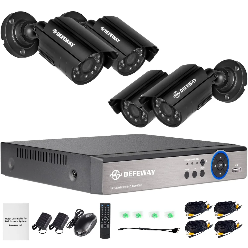 Система видеонаблюдения DEFEWAY 1080N HDMI DVR 1200TVL 720P HD наружная система камер домашней безопасности 8 CH DVR AHD CCTV комплект