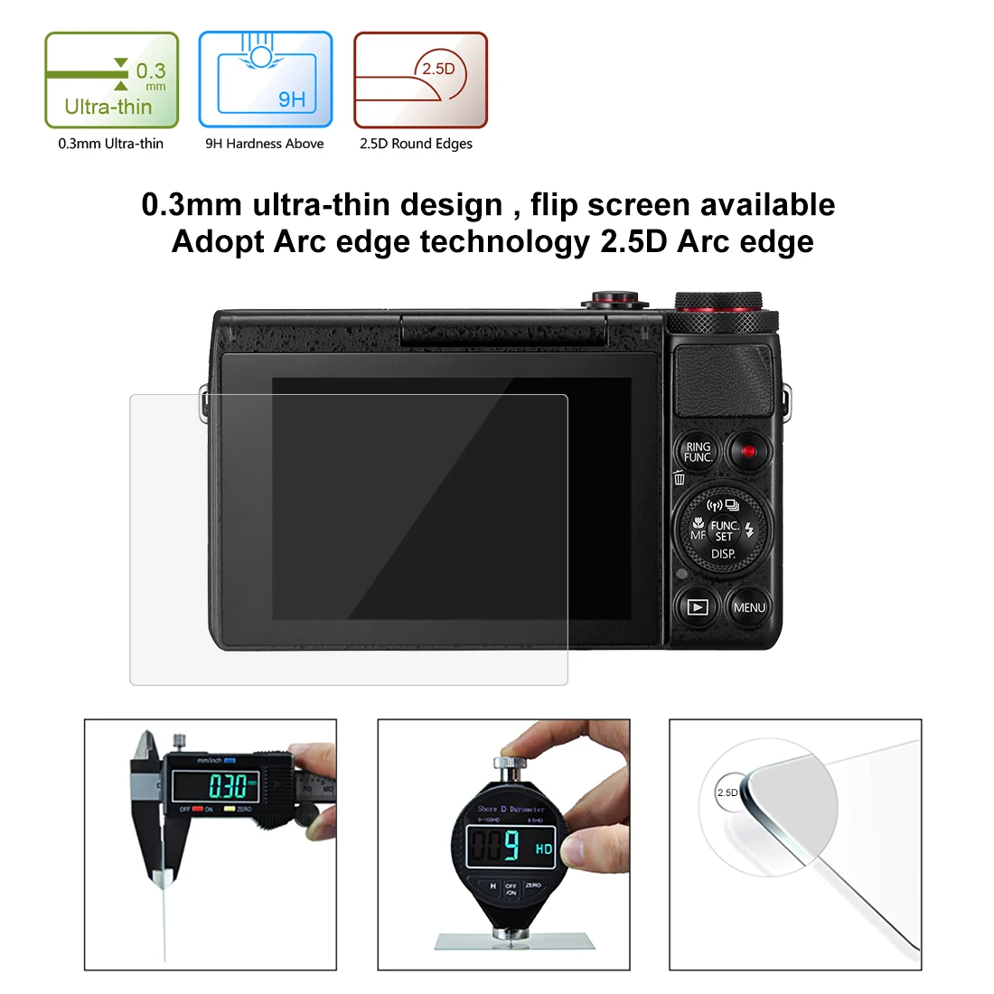Для Canon PowerShot G7/G9 X2/Mark II/MK2 G1/G7X X3/Mark III/MK3 G5X EOS M6 M50 M100 защита экрана из закаленного