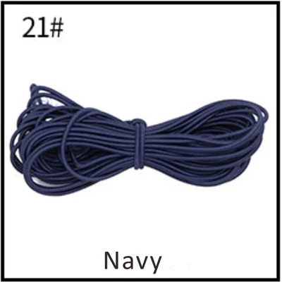 21 - Navy 3 м/лот сильный эластичный Канатный шнур 3 мм Круглый Банджи шок растягивающийся шнур DIY 24 разных цветов - Цвет: 21 - Navy