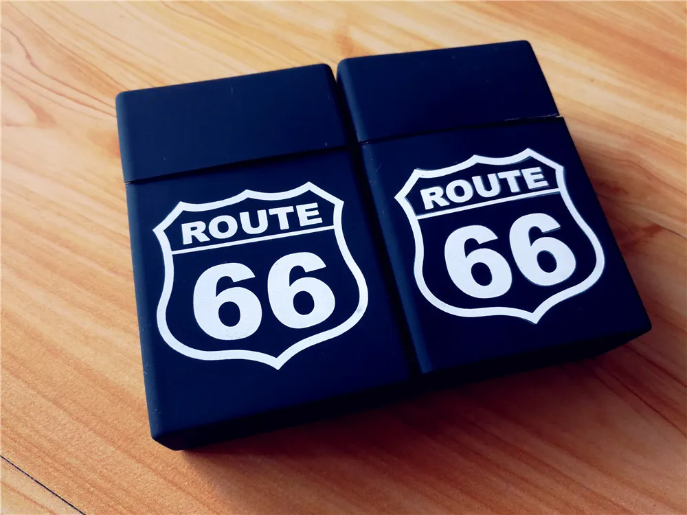 Модный мягкий резиновый чехол для сигарет U.S. Route 66 курения женщин и мужчин