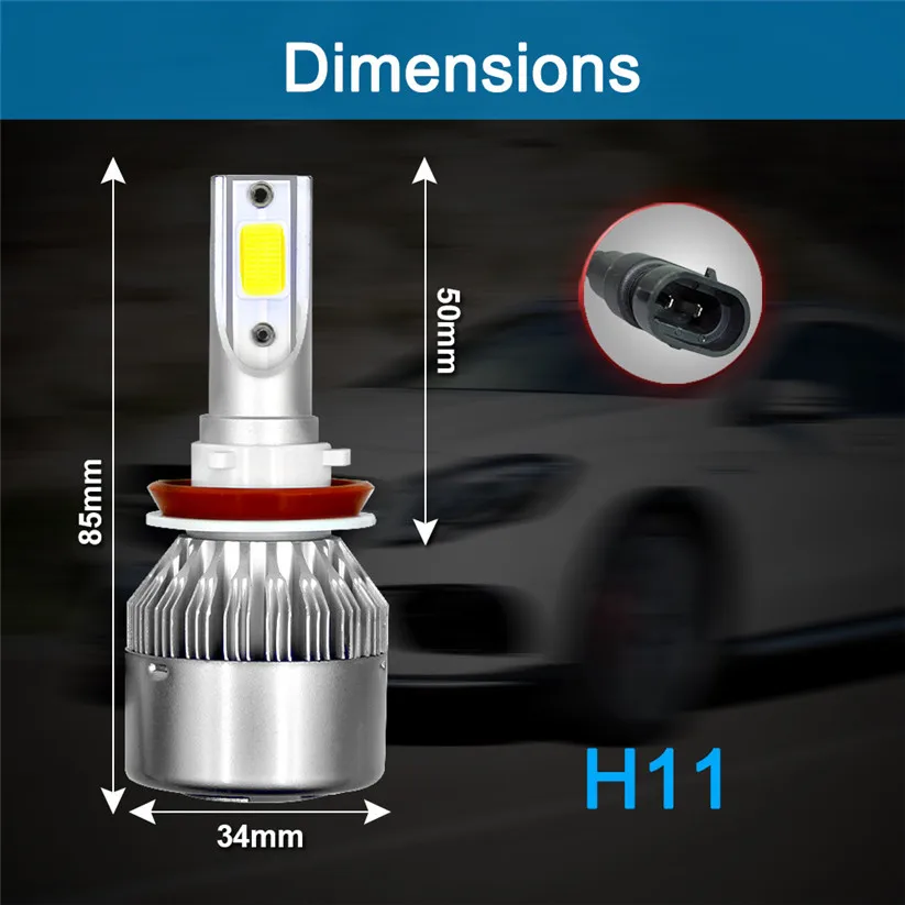 Car-styling CARPRIE 2pcs Fog Lights LED Foglight Car Upgrade Conversion Bulbs kit 36W 3600LM White td0808 dropship | Автомобили и