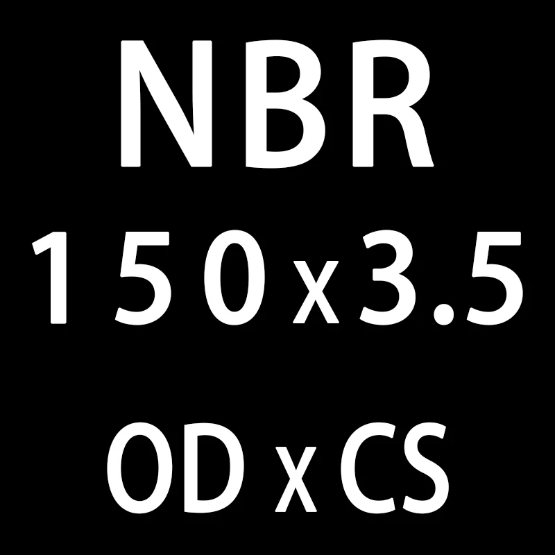 Резиновое кольцо черный NBR уплотнительное кольцо CS3.5mm OD110/135/140/145/150/200 мм уплотнения Нитриловый прокладка колцеобразное уплотнение прокладки, шайбы масло кольца - Цвет: OD150mm
