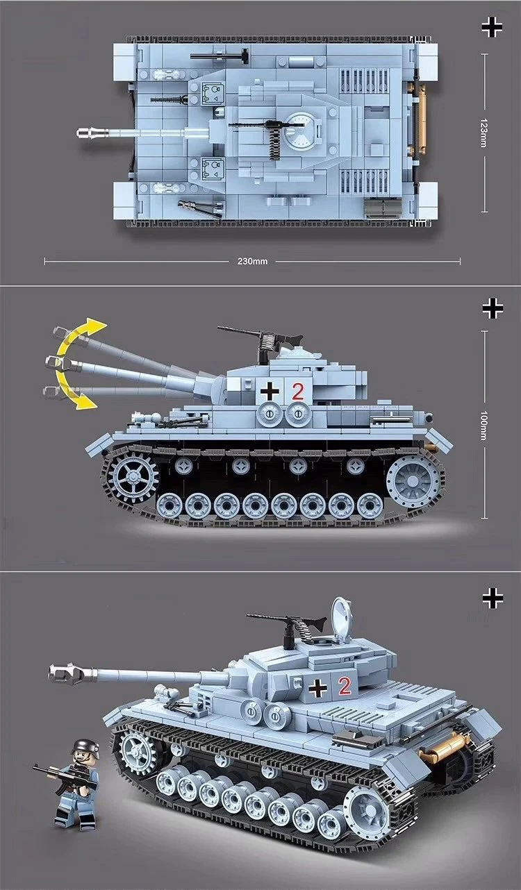 WW2 1935 Германия джедай panzerkampfwgen IV Танк baisbricks фигура строительный блок мировая война армия минифиги модель игрушки коллекция