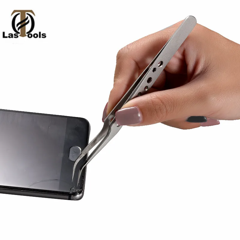 Electronics Industrial Tweezers Anti-static Curved Straight Tip Precision Stainless Forceps Phone Repair Hand Tools | Инструменты