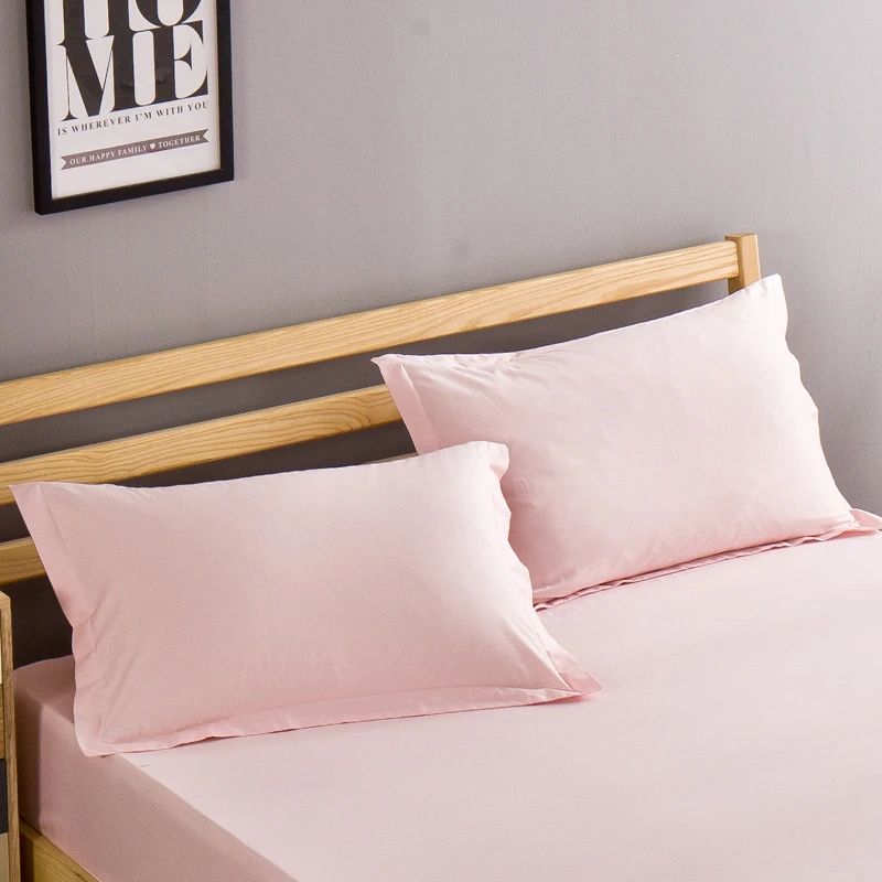 Pink100 % хлопок простыня наволочка для кровати Полный Размер Королева матраса