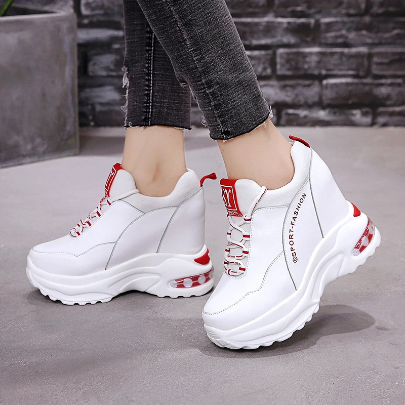 2019 г. модная весенняя женская повседневная обувь на платформе дышащая танкетке