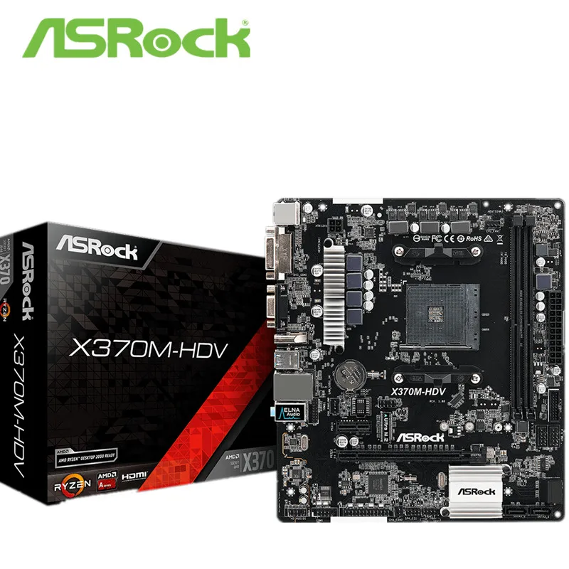 Полная новая технология ASRock X370M-HDV материнская плата Ruilong AMD X370/AM4 настольная материнская плата MATX