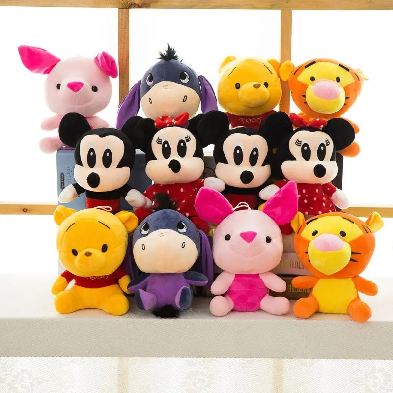 Плюшевые животные Disney Микки Маус Минни Винни-Пух кукла Лило и свинька со свиньей