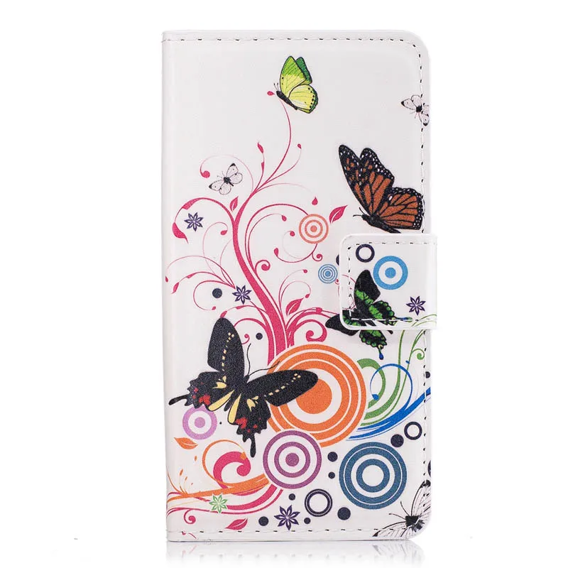 Модный чехол-книжка с откидной крышкой для Xiaomi 5X A1 Redmi 4A 4X3 3S 5 Plus Prime Note 4 4X 5A глобальная версия кожаный чехол-бумажник с цветами - Цвет: White Butterfly