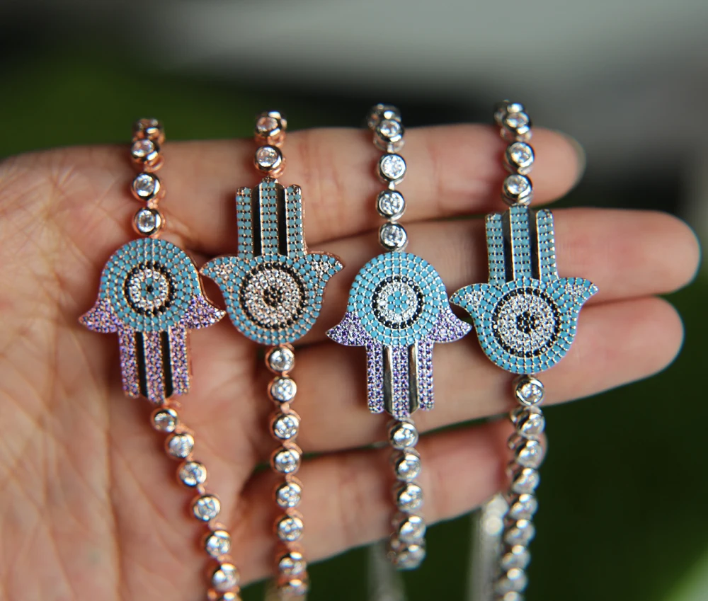 2017 высокое качество синий фиолетовый турецкий модный Фатима теннис AAA кубический