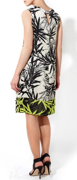 Платье женщины принт элегантный рабочий платья ML078 | Женская одежда