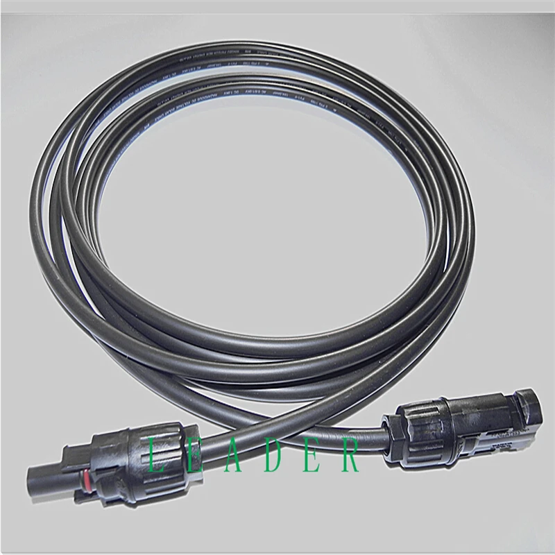 10 шт./лот 4mm2 (12AWG) Расширенный 4 м MC-4 PV кабель-удлинитель для панели солнечных