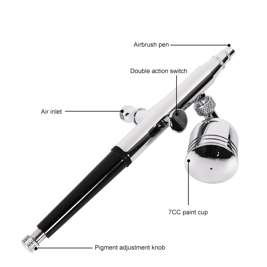 Портативные иглы и форсунки 0 2 мм/0 3 5 мм комплект аэрографа двойного действия