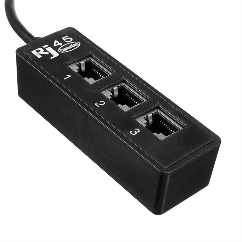 Расширенный 2018 Новый 1 3 гнезда LAN Ethernet сеть RJ45 разъем сплиттер расширитель