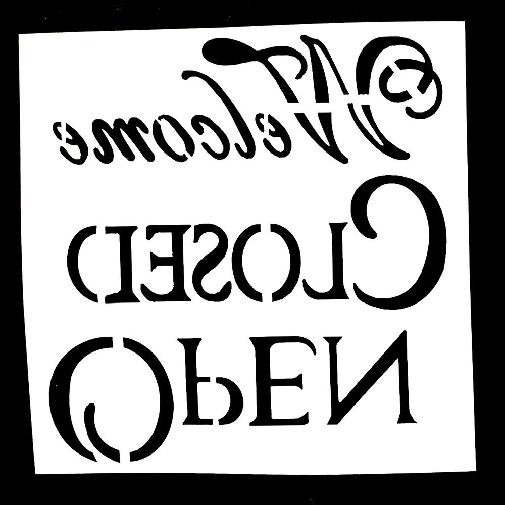 1 шт. приветствовать тесное открытое письмо многоразовые трафареты аэрограф