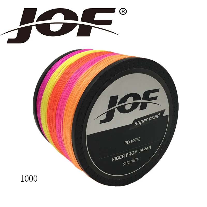 Новая улучшенная плетеная рыболовная леска JOF 1000 м многонитевая 13 анг. Фунт. 8