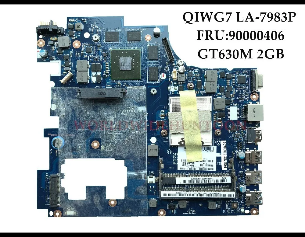Высококачественная материнская плата QIWG7 для ноутбука Lenovo Ideapad G780 FRU:90000406 HM76 PGA989