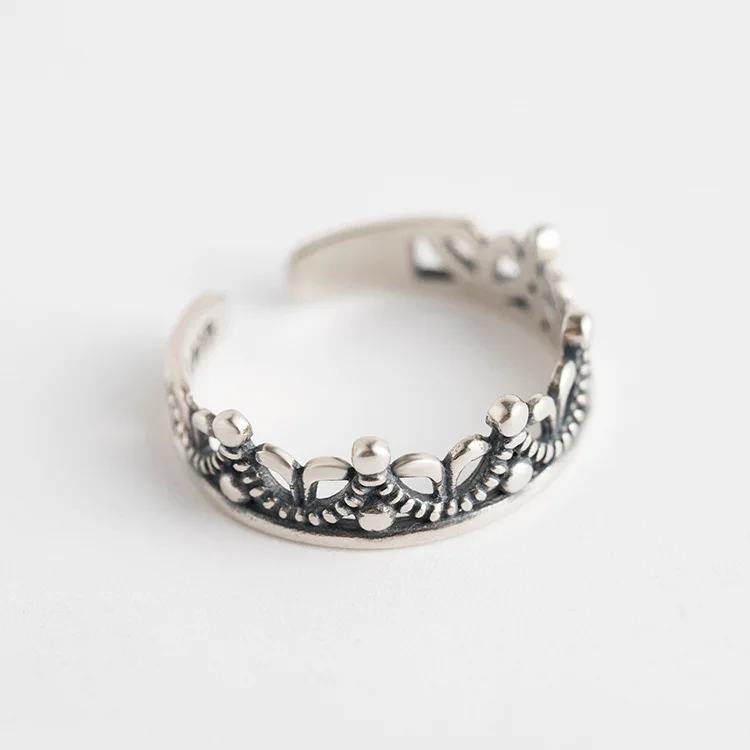 Женское Винтажное кольцо с короной Bijoux большие Регулируемые кольца роскошные