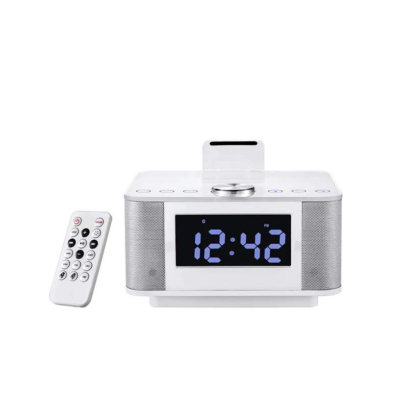 

Лидер продаж, светодиодный Будильник, Bluetooth-динамик с Fm-радио, USB-зарядкой, Aux-входом, для Iphone, ipod, ipad