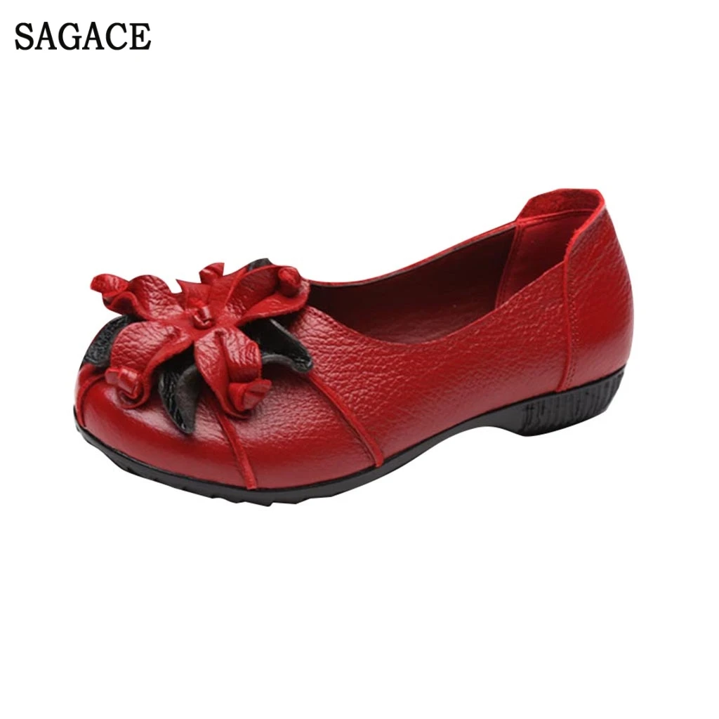 SAGACE женские Этнические Ретро туфли ручной работы с цветами на мягкой подошве