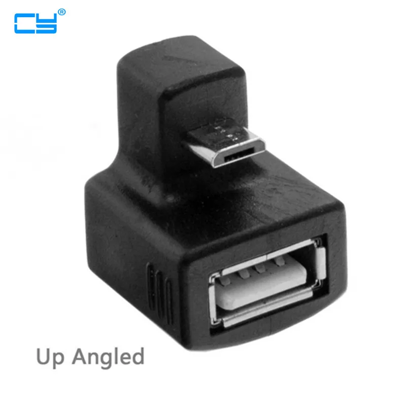 Вверх прямоугольный 180 градусов Micro USB OTG к 2 0 Женский удлинитель адаптер для