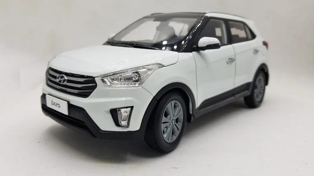 1:18 литая модель для hyundai IX25 Белый внедорожник игрушечный автомобиль миниатюрная Коллекция подарков IX