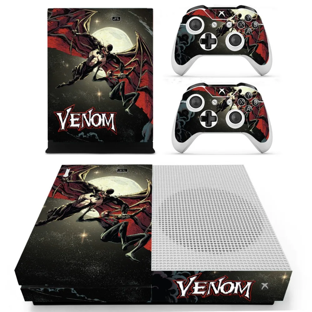 Наклейки VENOM Vinly Skin для консоли XBOX One S с двумя беспроводными