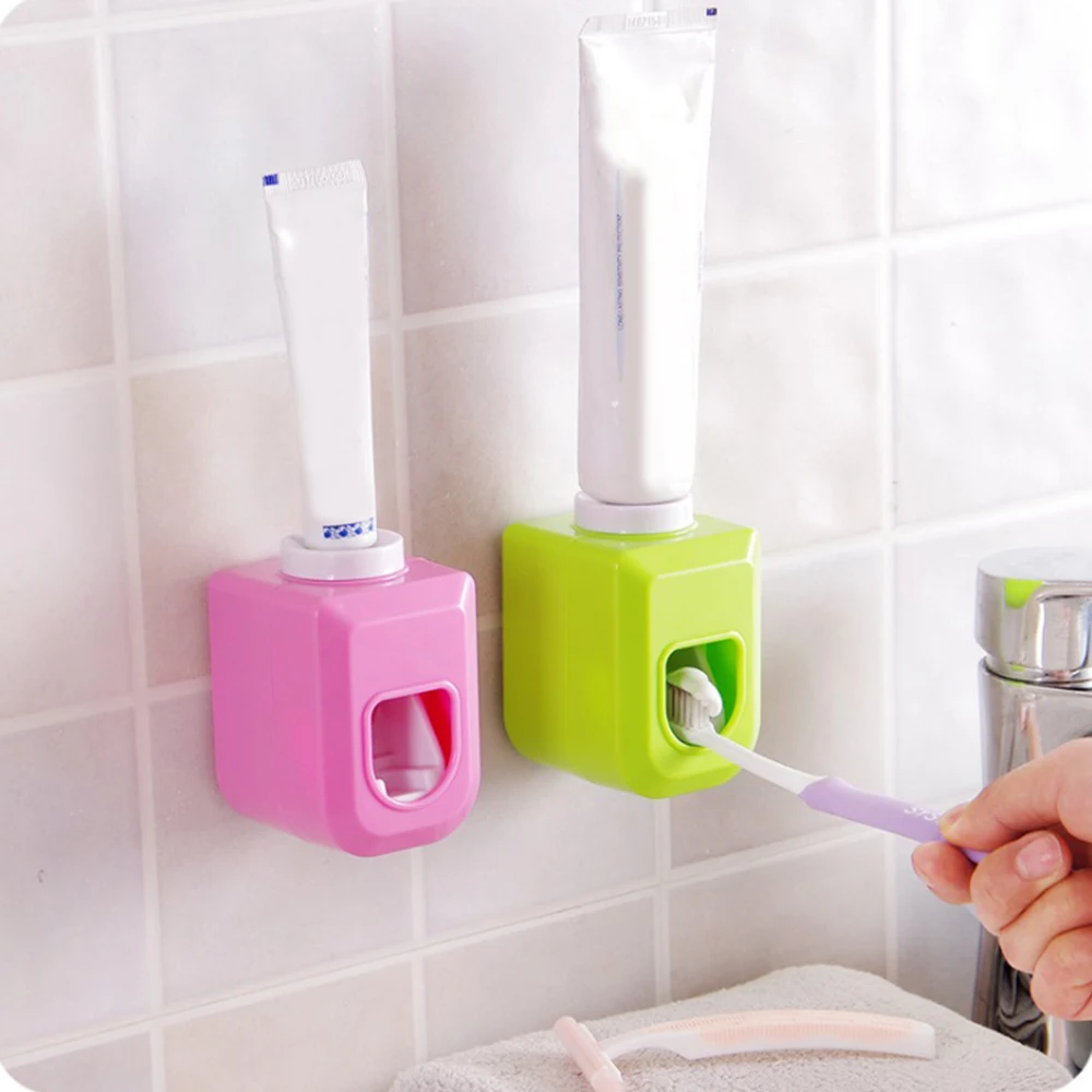 

1pcs Automatic Toothpaste Squeezer Without Trace Self-adhesive Suction Cup Wall-mounted Convenient Toothpaste Dispenser