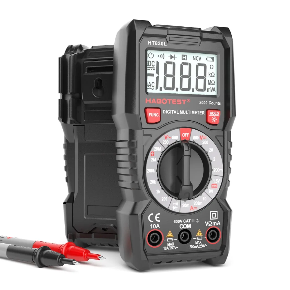 HABOTEST HT830L Digital Multimeter 2000Counts Portable Multi Meter Voltmeter Ammeter Ohmmeter Voltage Current Diode Tester | Инструменты