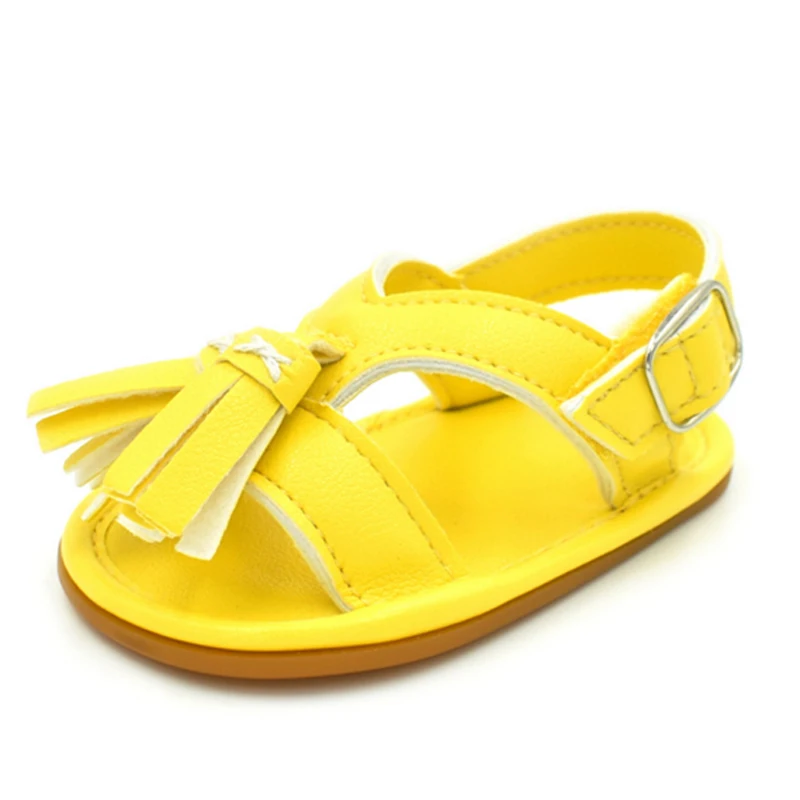 

Baby Sandals Summer Leisure Fashion Baby Girls Boys Sandals Princess Baby Girls Shoes Children PU Tassel Clogs Shoes 10 Colors