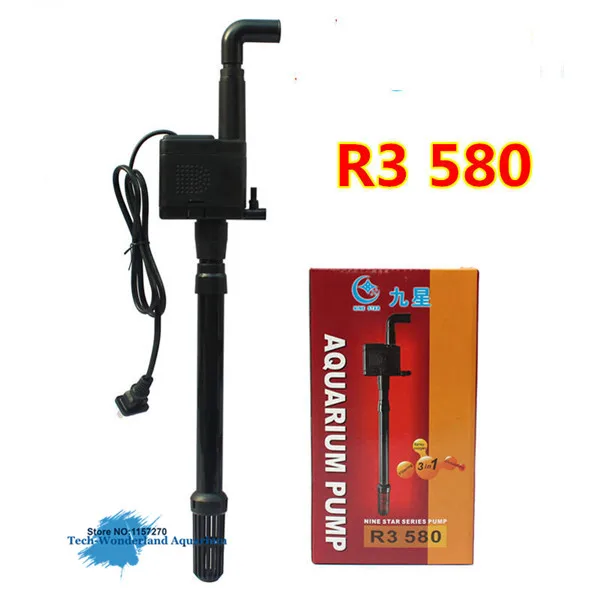 

High quality Submersible pump for aquarium fish tank water pump 3 in 1 oxygen pump filter pump 900L/H R3 580