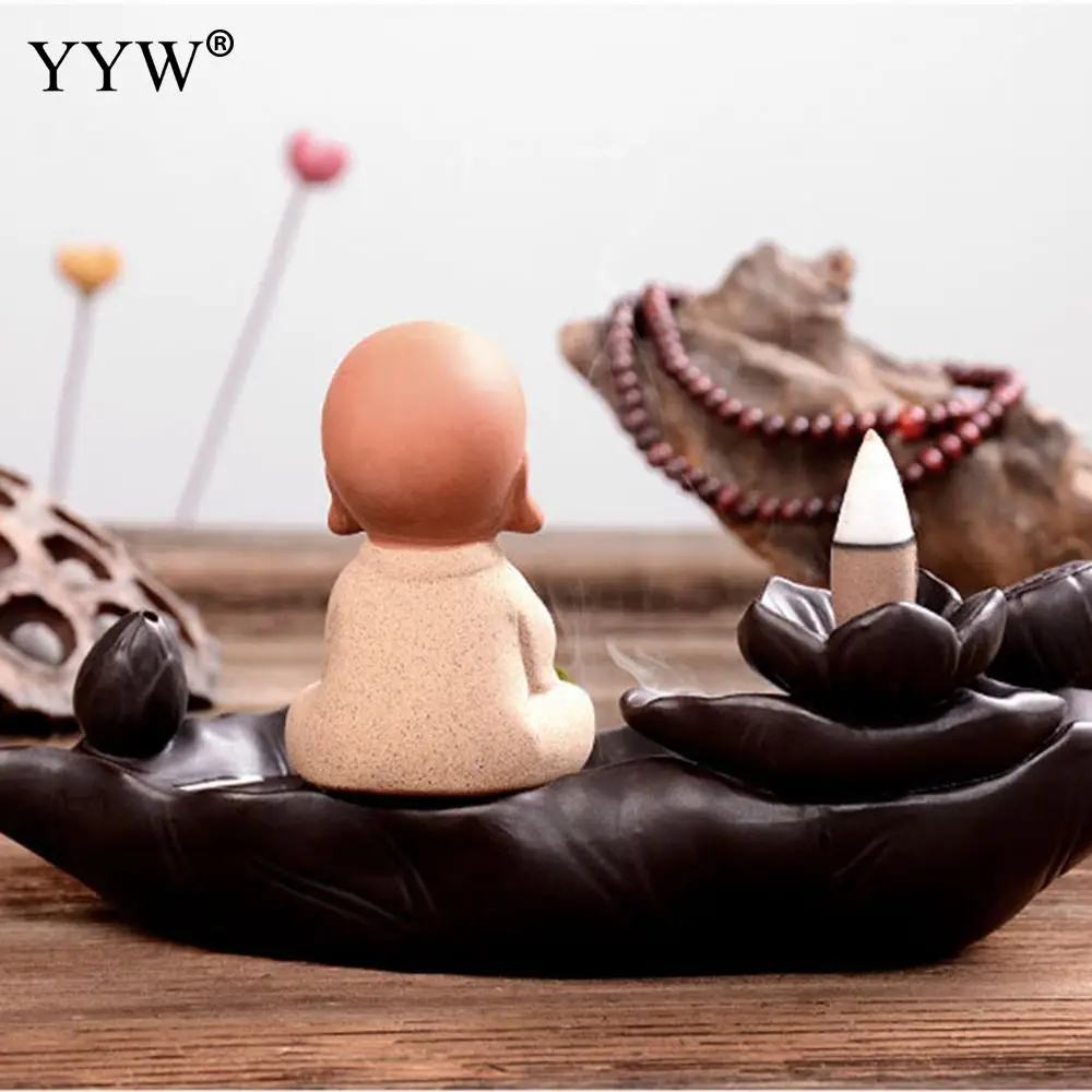 Горелка для благовоний с обратным потоком Будды держатель Водопад курильница