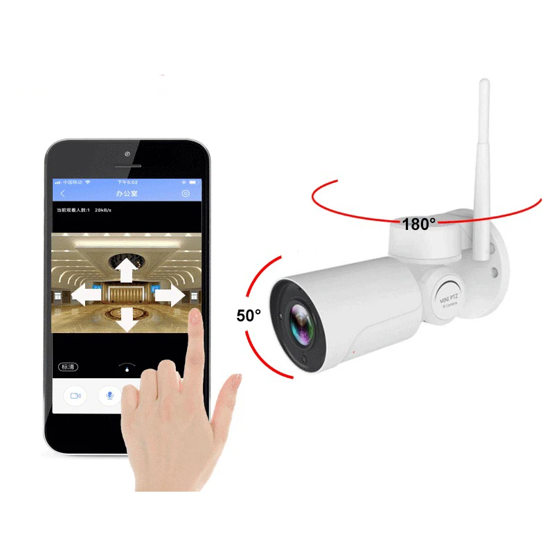 1080P CCTV IP Camera Wifi Video Surveillance Cameras IR Night Vision Wireless PTZ Outdoor 4X Zoom Waterproof|Камеры
