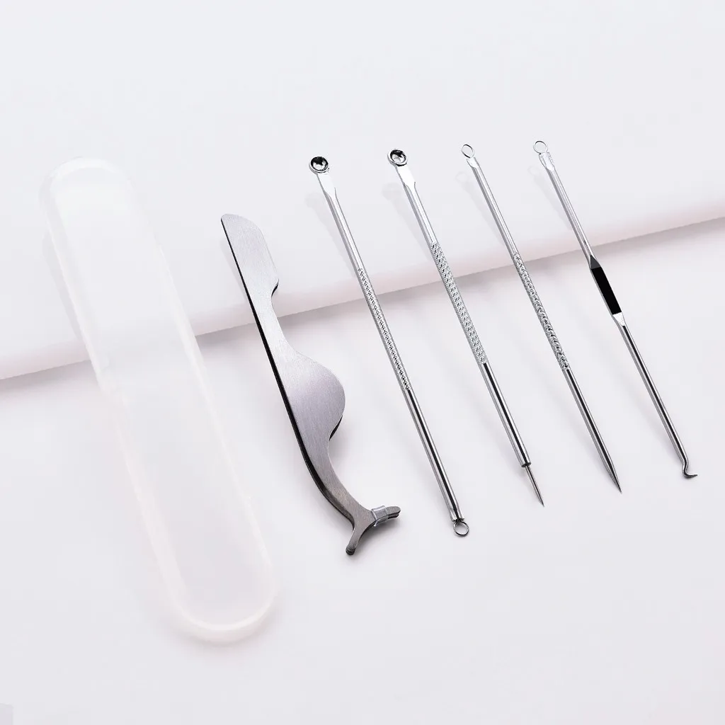 4 иглы из нержавеющей стали для удаления угрей набор инструментов