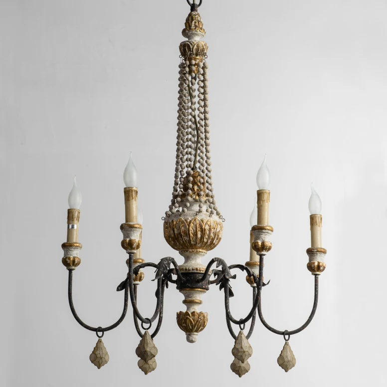 HAIXIANG Vintage Retro Wood Chandelier Living Room Staircase Ceiling Lamp Middle Ages Lighting Art Light Fixtures | Лампы и освещение