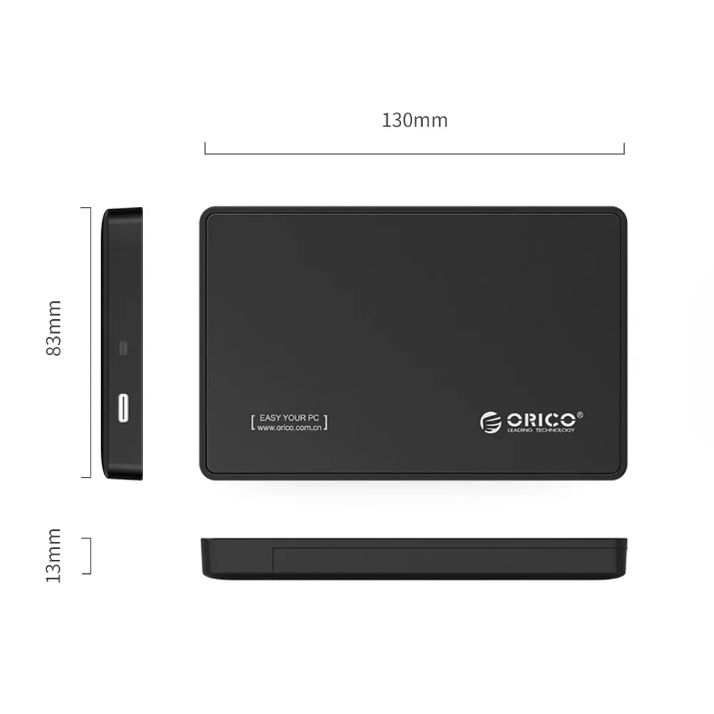 Корпус жесткого диска ORICO 2 5 дюйма SATA3.0 toType C USB c жесткий диск BoxSupport UASP для ssd samsung HDD