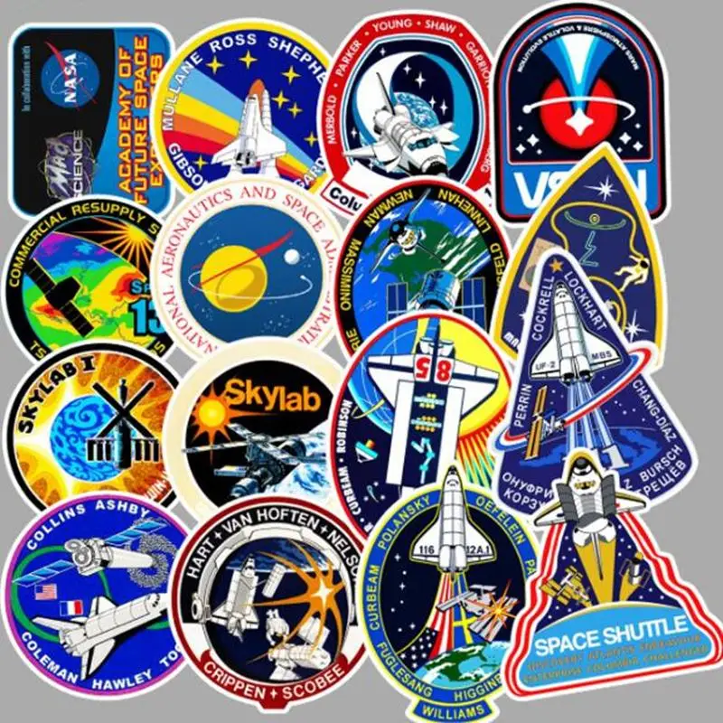 45pcs/Lot Spaceflight Graffiti Sticker For Notebook Guitar Motorcycle Skateboard Stitch Waterproof Retro Cool Stickers Pegatinas | Игрушки и