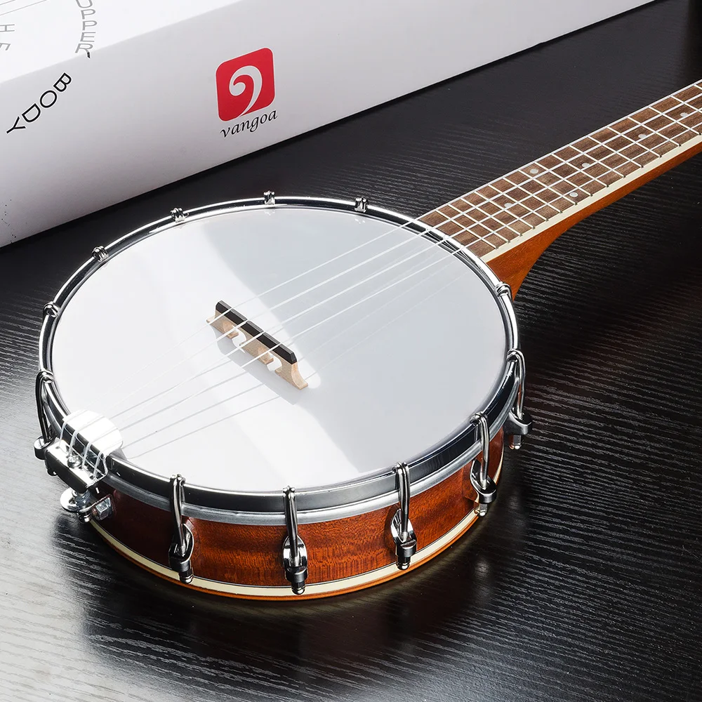 Vangoa 23 дюймов 4 струны концертный банджо укулеле Banjolele Banjos комплект Sapele Дерево
