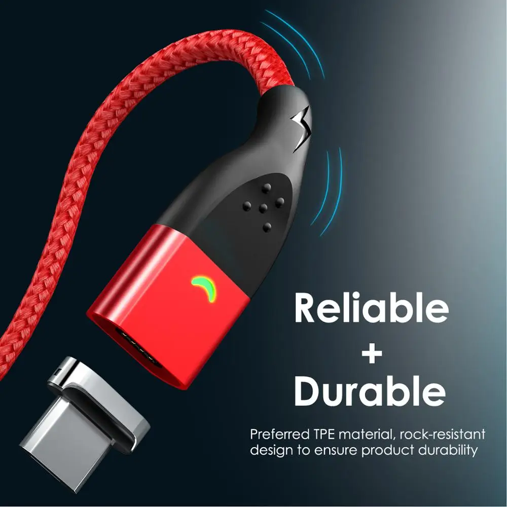 Магнитный зарядный кабель Ankndo USB Type-C мобильный телефон для быстрой зарядки