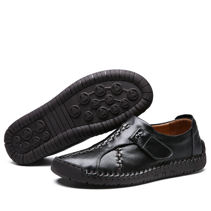 

YEINSHAARS Brand Design Hand Sewing Slip-On Mens Loafers Casual Driving Moccasins Business Men Shoes Genuine Leather Boat Shoes