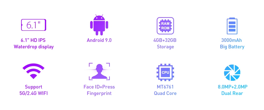 LEAGOO M13 Android 9,0 19:9 6," FHD 4 Гб ram 32 ГБ rom MT6761 четырехъядерный мобильный телефон с функцией распознавания лица 4G LTE