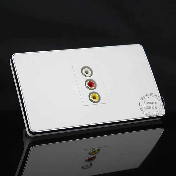 120 мм Настенная Лицевая панель 3RCA AV гнездо выходной адаптер|av adapter|adapter plateadapter socket |