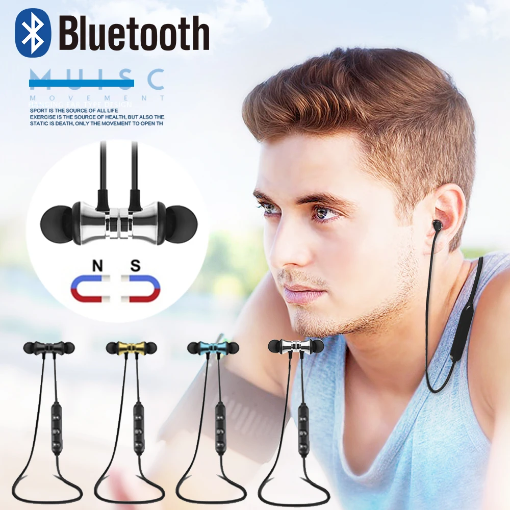 S8 беспроводные магнитные Bluetooth наушники Беспроводные спортивные наушники стерео Бас Наушники для прослушивания музыки с микрофоном гарнитура для xiaomi iphone