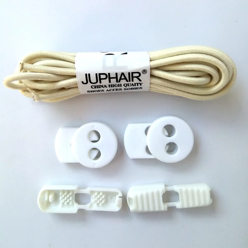 2 Beige Новинка; 1 пара; круглые модные шнурки без завязок; фиксирующая обувь; шнурки; эластичные шнурки для шнурков; для бега, триатлона, спорта, фитнеса - Цвет: 2 Beige