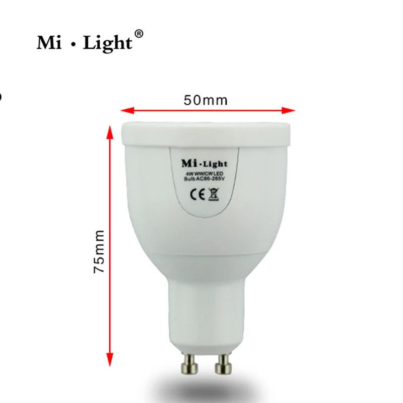 Mi light WIFI GU10 двойной белый Диммируемый 2 4G Светодиодный точечный светильник 220 В 5 Вт