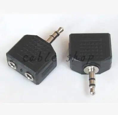 

On sale 3.5MM Mini 1 to 2 Audio Adapter Splitter For Earphone Headset Converting Connector headset adapter