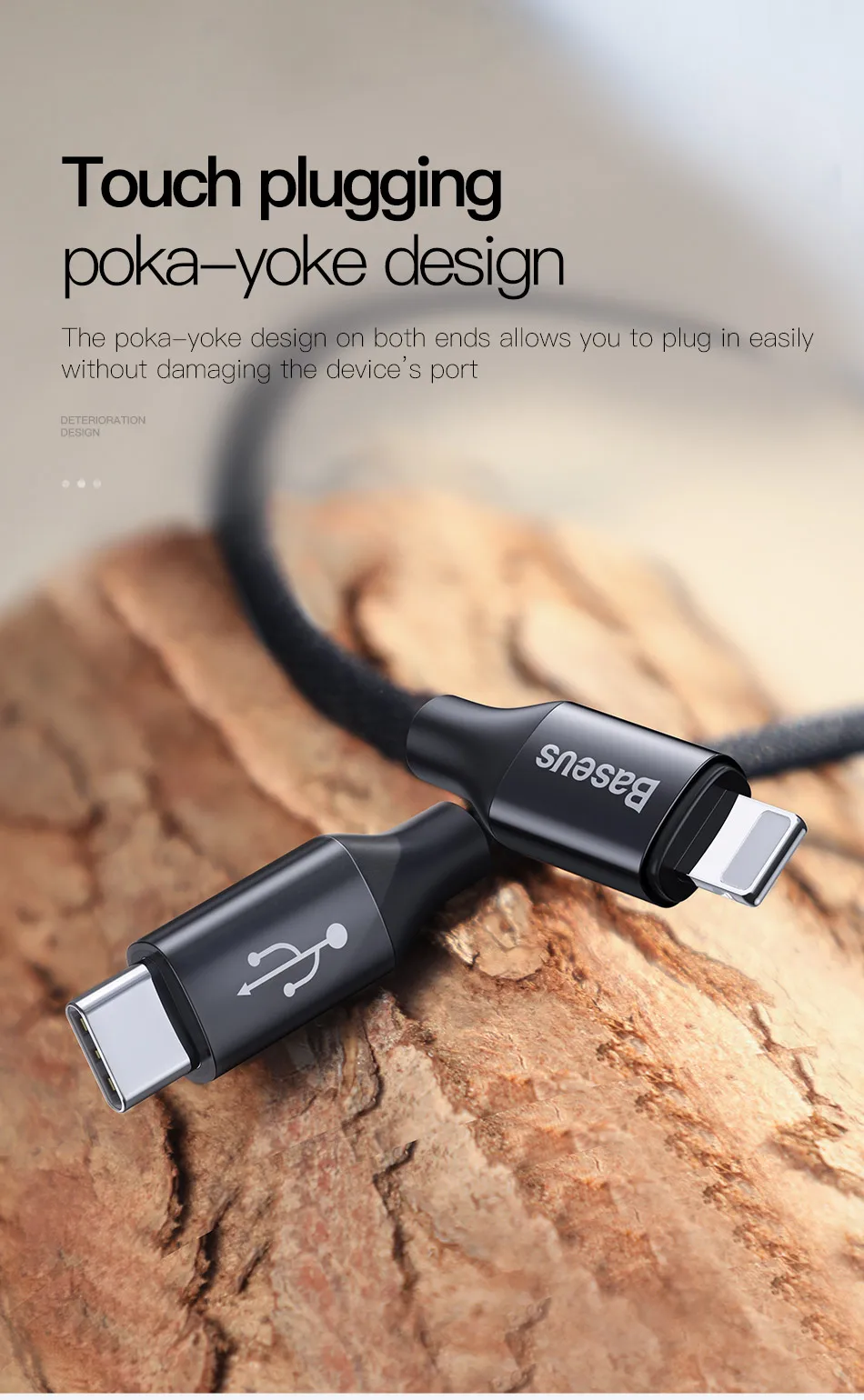 Baseus usb type C-USB кабель для iPhone Xs Max Xr X 8 7 6 6s Plus 5 5S se type-c быстрое зарядное устройство для Macbook шнур для передачи данных