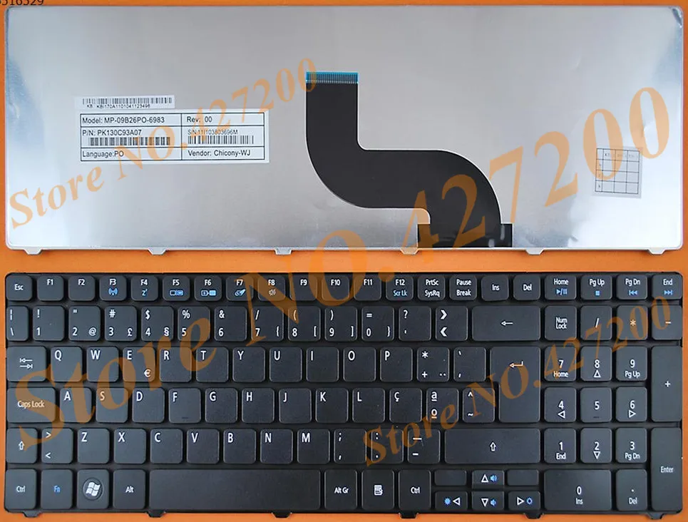 Португальский клавиатура для Acer Aspire 5810 т г 5236 5338 5242 5410 5536 5538 5542 5736 5738 5738Z 5739 Po