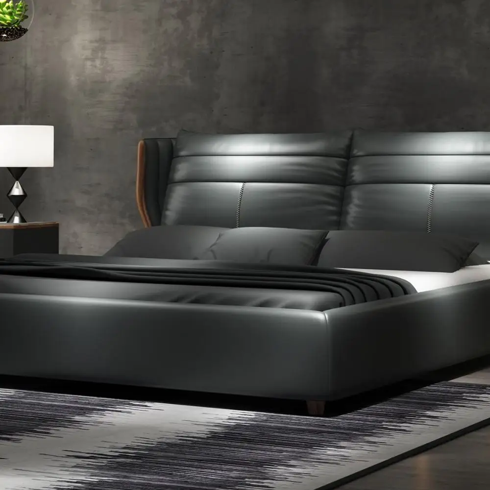 Рама DYMASTY натуральная кожа мягкая кровать современный дизайн кровать bett, cama мода king/queen Размер мебель для спальни