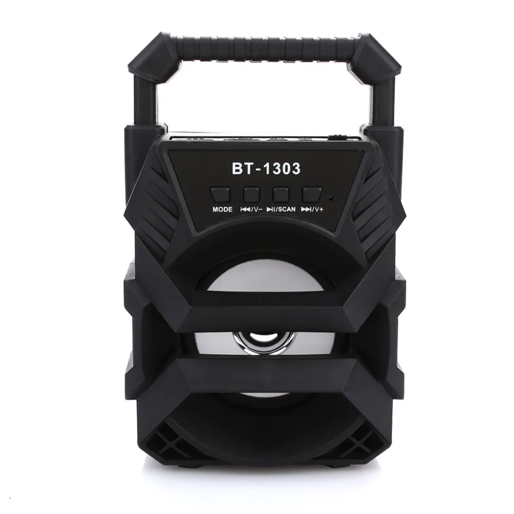 Портативный беспроводной Bluetooth динамик большой размер Стерео FM радио LED свет